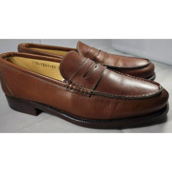 Gucci Men's Leather Flats Brown Loafers Size 8.5D Made In Italy - Picture 6 of 15